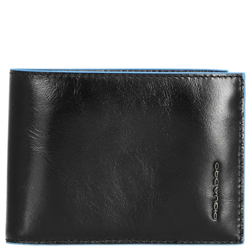Piquadro Blue Square - Cartera de hombre 4cc 12.5 cm (black)