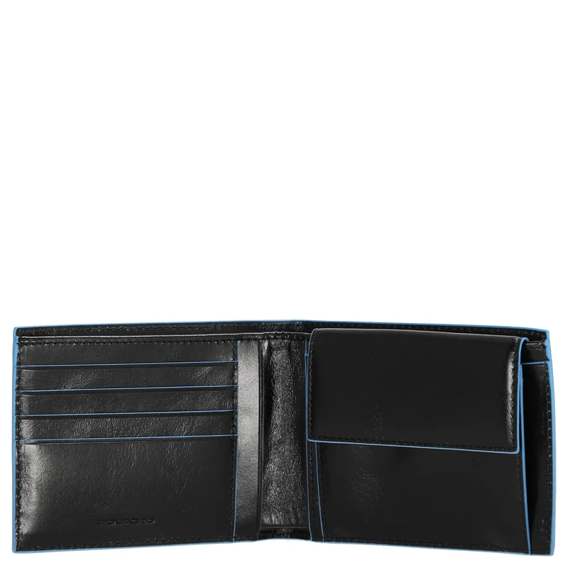 Piquadro Blue Square - Cartera de hombre 4cc 12.5 cm (black)