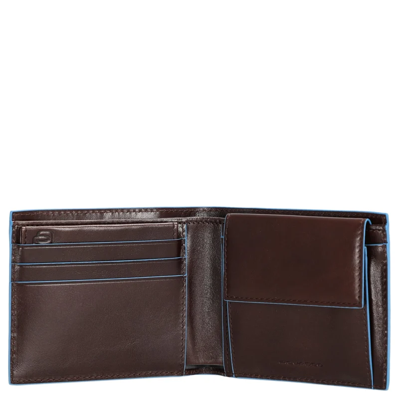 Piquadro Blue Square - Cartera de hombre RFID 2cc 11 cm (mahogany)