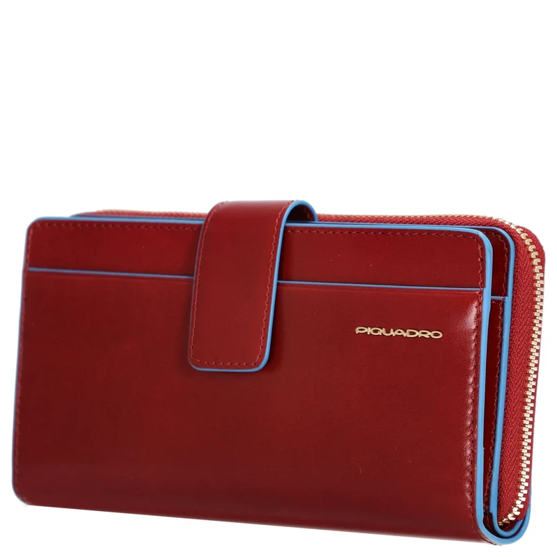 Piquadro Blue Square - Cartera de mujer 12cc 17.5 cm (red)