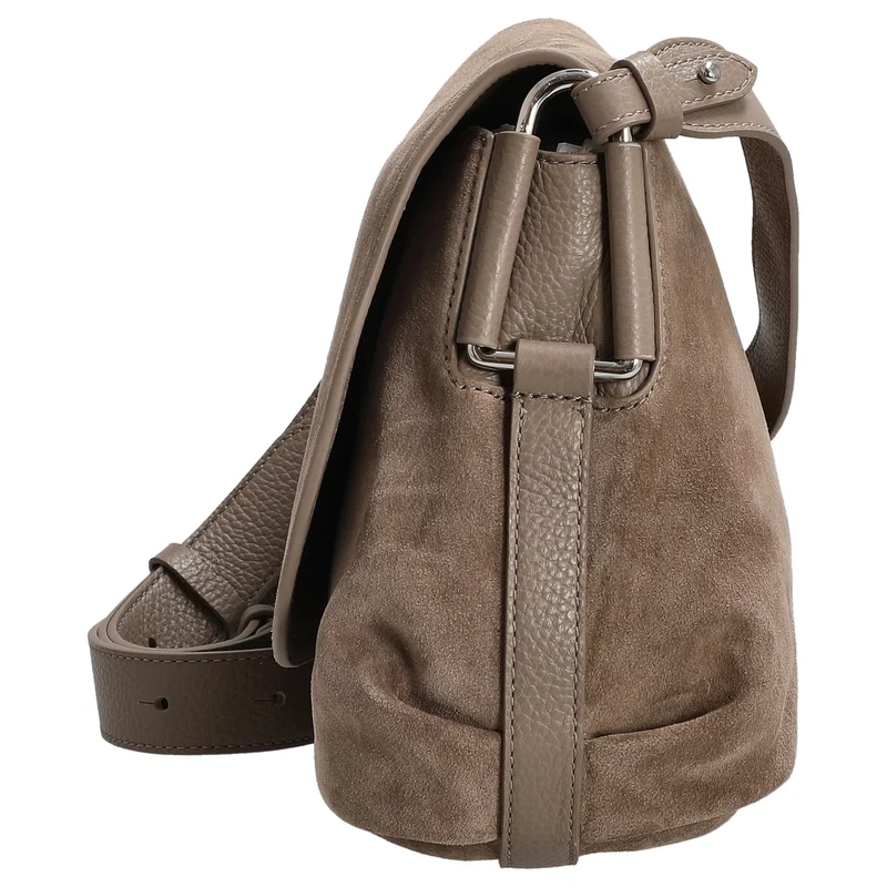 Coccinelle Rebekka Suede - Bolso bandolera 30 cm (warm taupe)