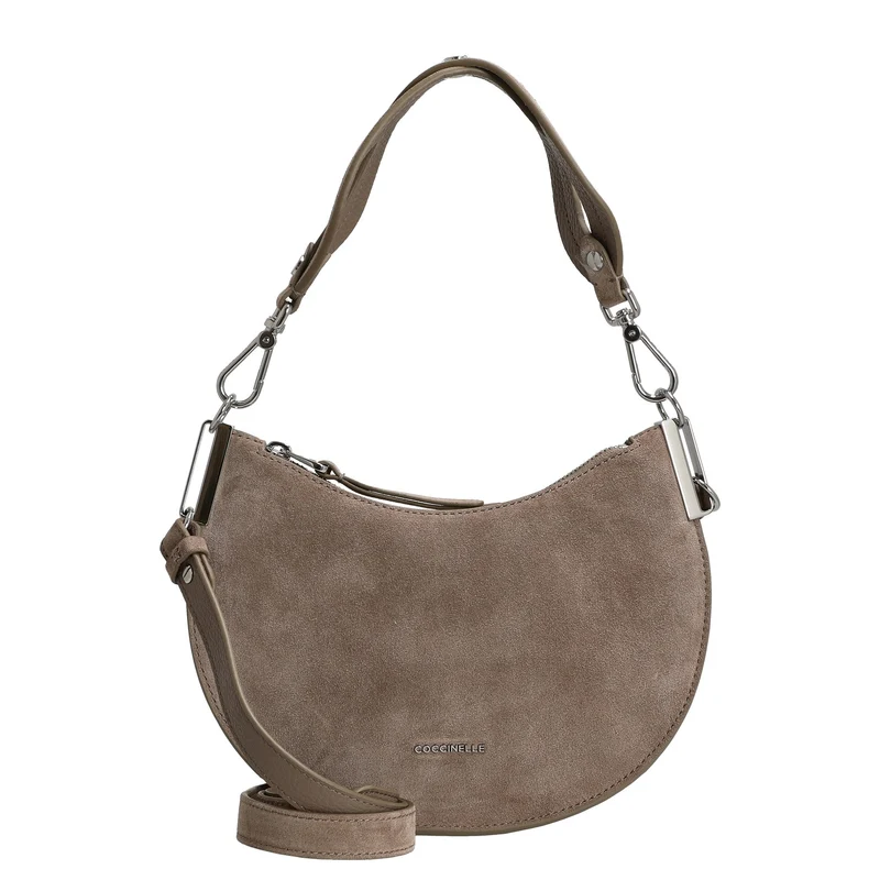 Coccinelle Sunup Suede - Bolso de hombro S 24 cm (warm taupe)