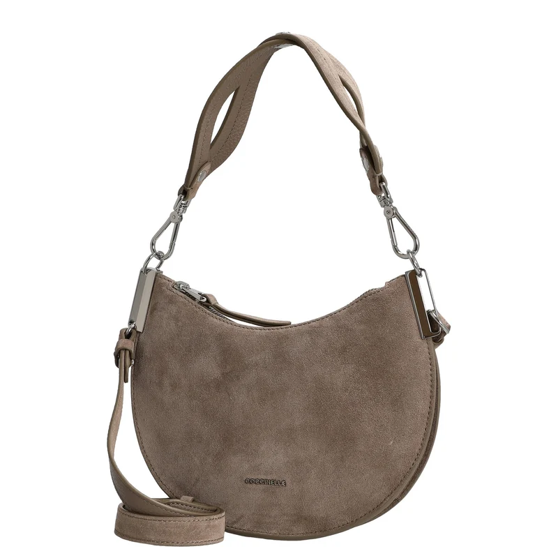 Coccinelle Sunup Suede - Bolso de hombro S 24 cm (warm taupe)