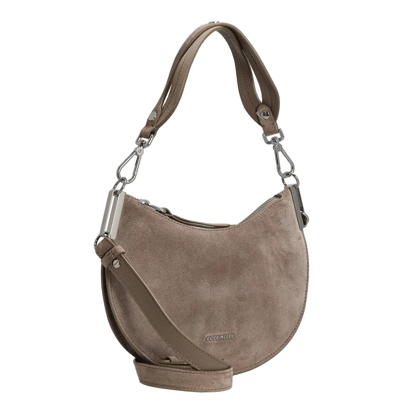 Coccinelle Sunup Suede - Bolso de hombro S 24 cm (warm taupe)