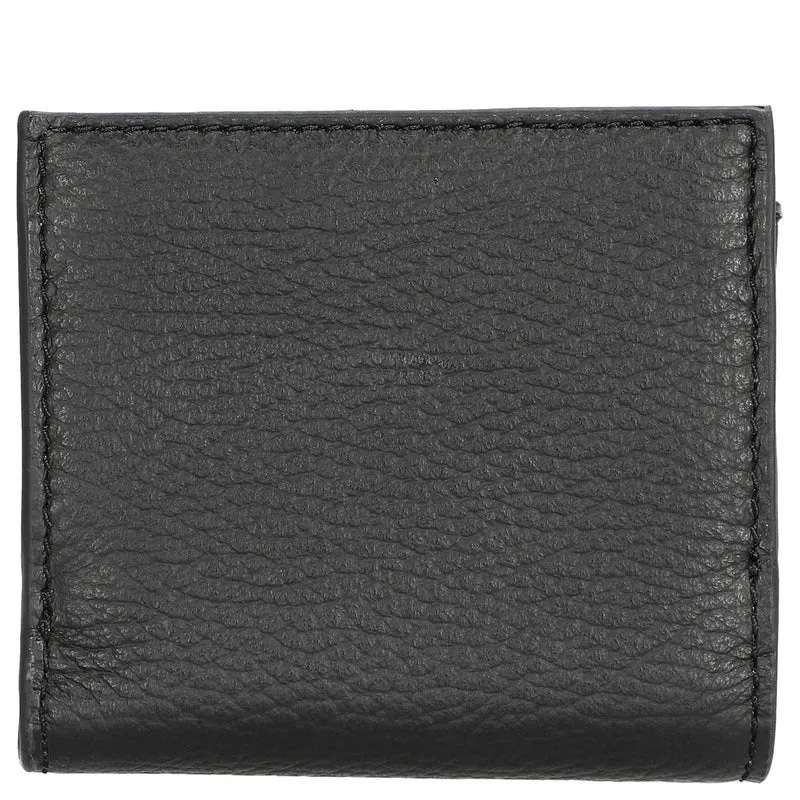 Coccinelle Metallic Soft - Cartera 5 ranuras para tarjetas 9,5 cm (Color: noir)