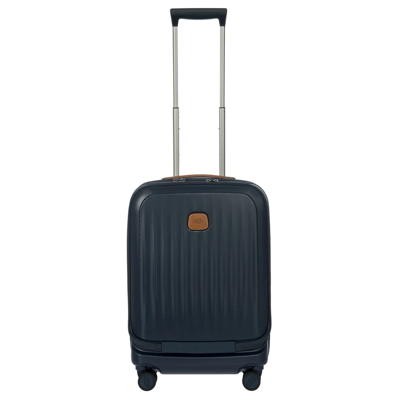 Brics Taormina - Trolley de cabina con 4 ruedas y bolsillo delantero 55 cm expandible USB (blau)