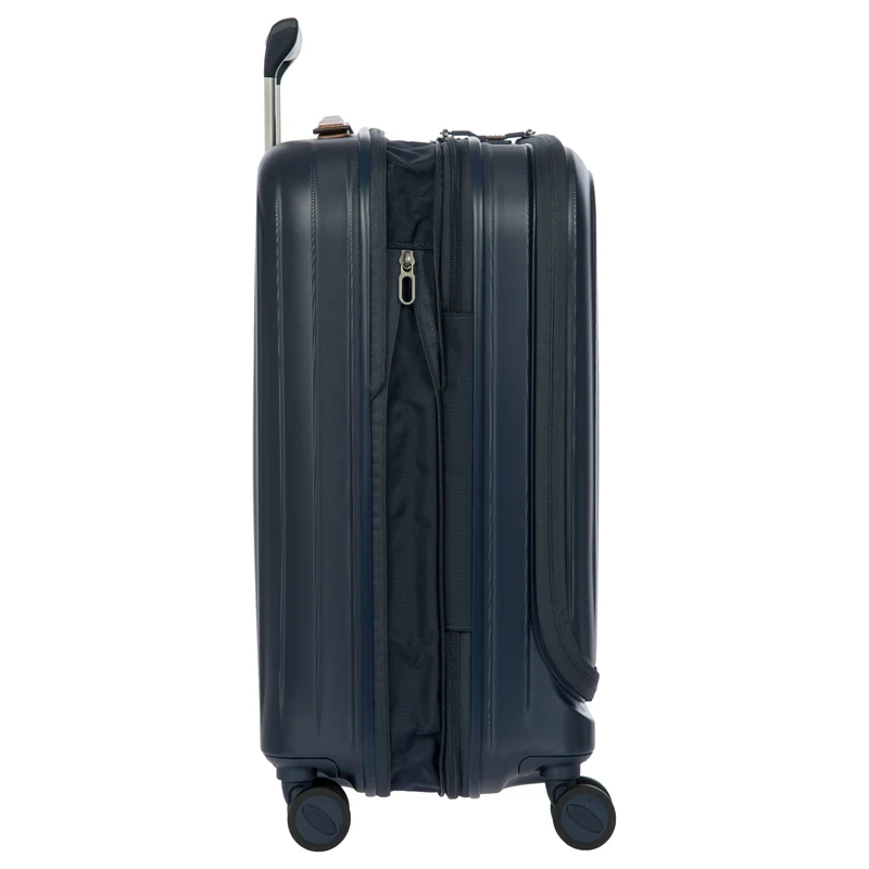 Brics Taormina - Trolley de cabina con 4 ruedas y bolsillo delantero 55 cm expandible USB (blau)