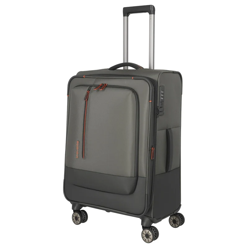 Travelite Crosslite - Trolley de 4 ruedas M 66 cm expandible (oliv)