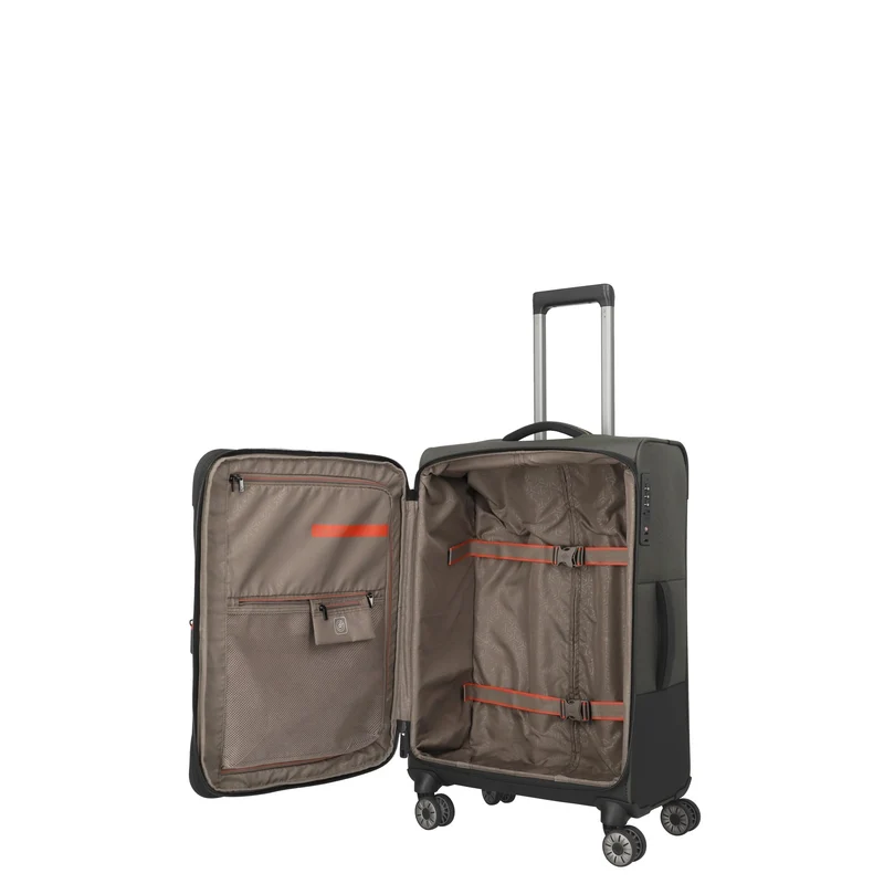 Travelite Crosslite - Trolley de 4 ruedas M 66 cm expandible (oliv)