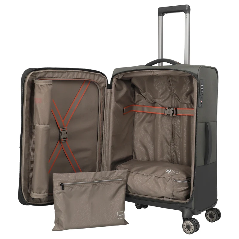 Travelite Crosslite - Trolley de 4 ruedas M 66 cm expandible (oliv)