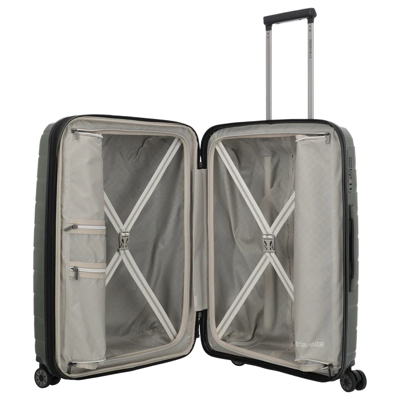 Travelite Air Base - Trolley de 4 ruedas 67 cm M expandible (olive)