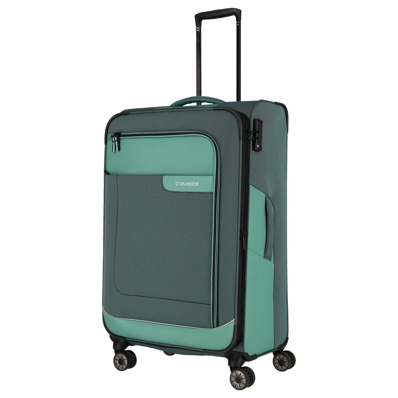 Travelite Viia - Trolley de 4 ruedas L 77 cm expandible (Eukalyptus)