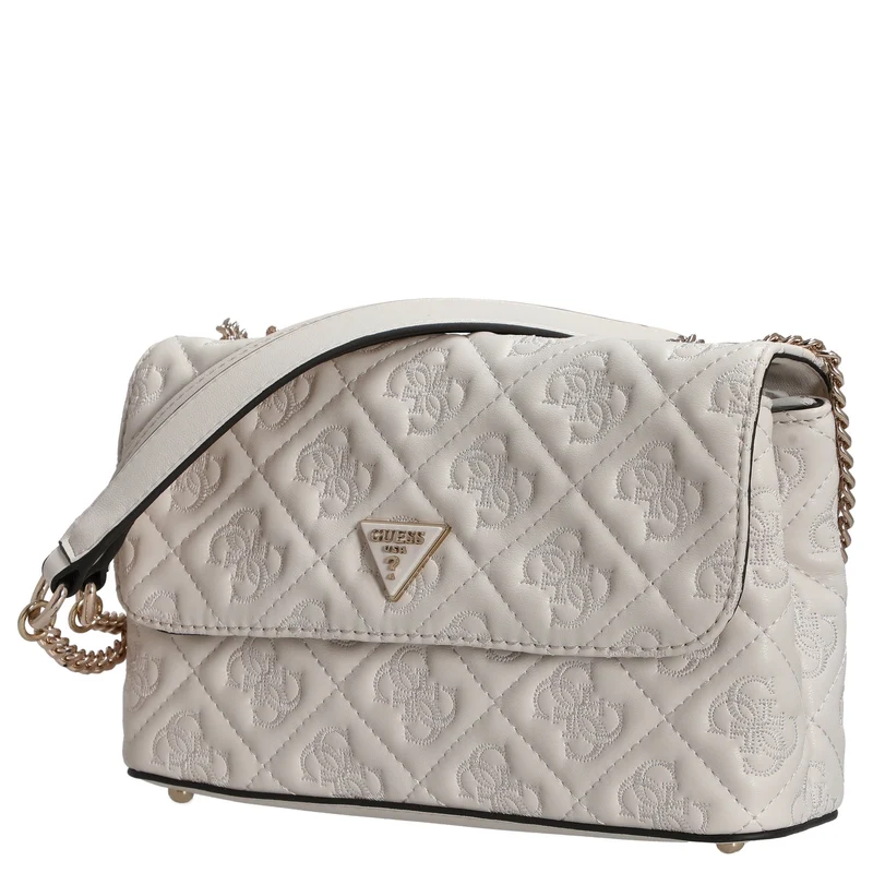Guess Adelasia XBody Flap - Bolso bandolera 25 cm (Color: off white)