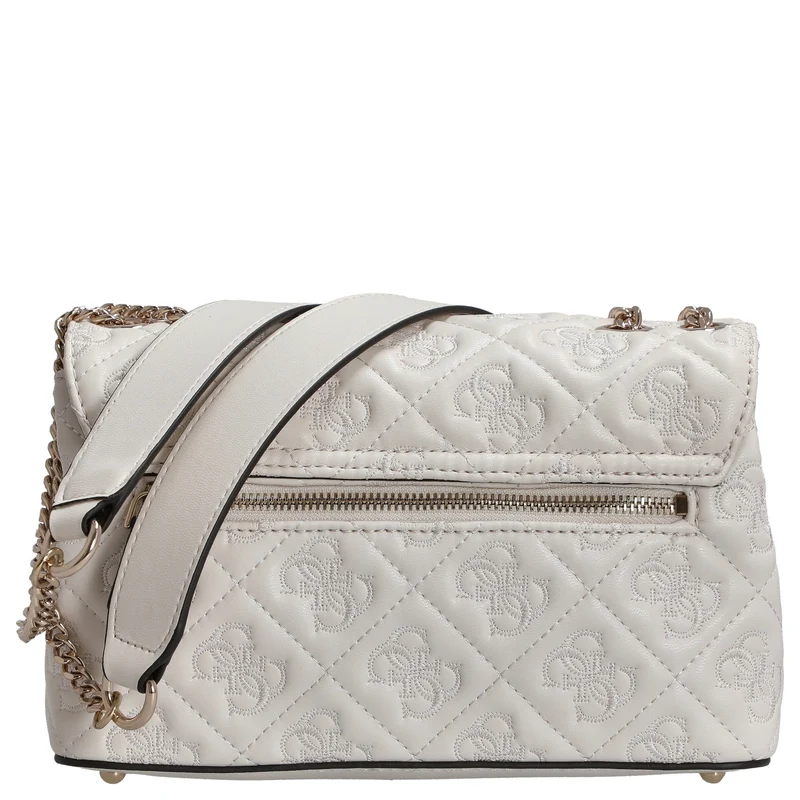 Guess Adelasia XBody Flap - Bolso bandolera 25 cm (Color: off white)