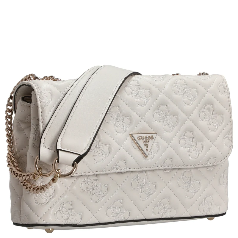 Guess Adelasia XBody Flap - Bolso bandolera 25 cm (Color: off white)