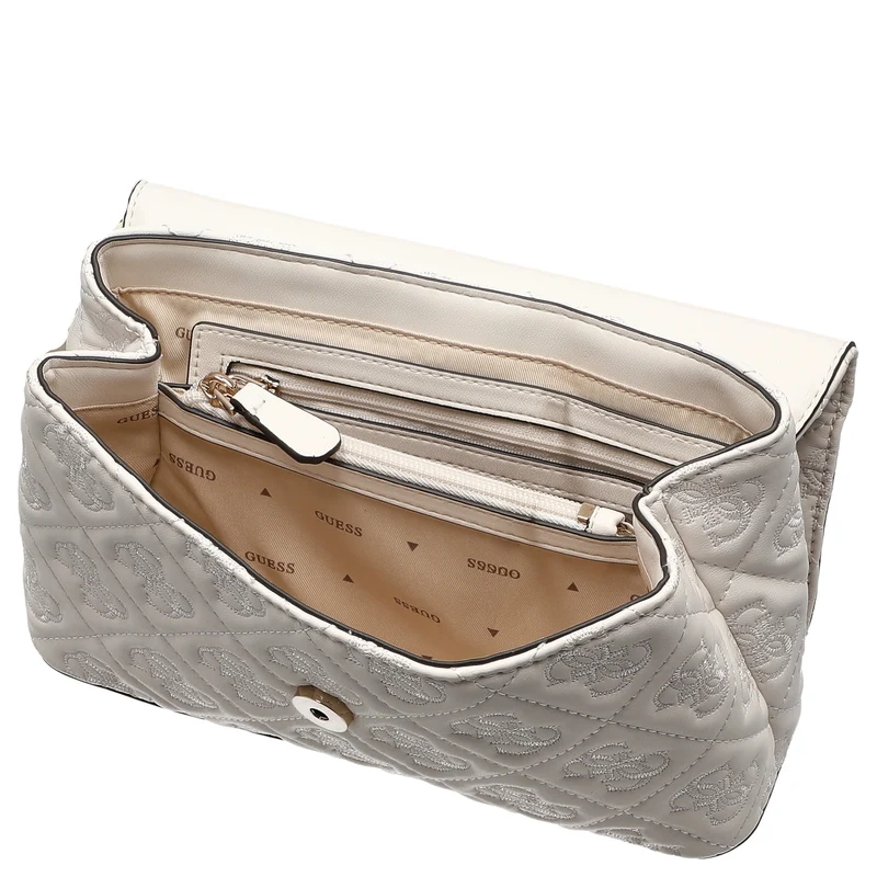 Guess Adelasia XBody Flap - Bolso bandolera 25 cm (Color: off white)
