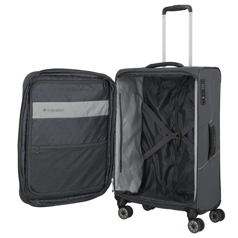 Travelite Skaii - Trolley de 4 ruedas M 67 cm expandible (gipfelgrau)