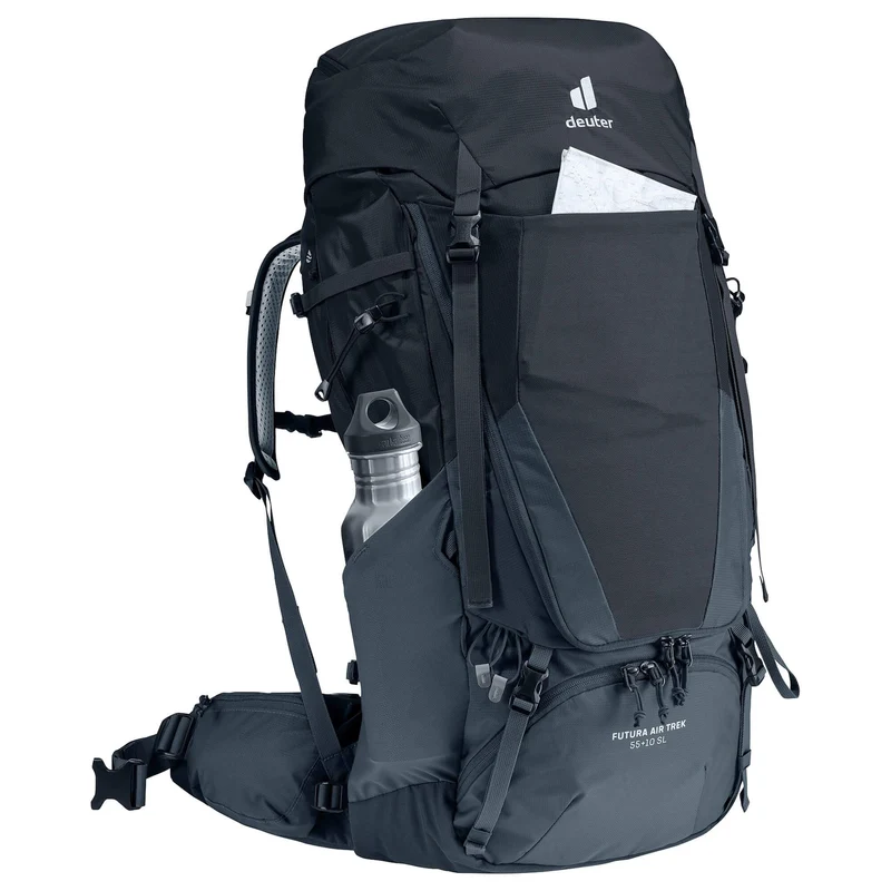 Deuter Futura Air Trek 55+10 SL - Mochila de senderismo para mujer 73 cm expandible (black-graphite)