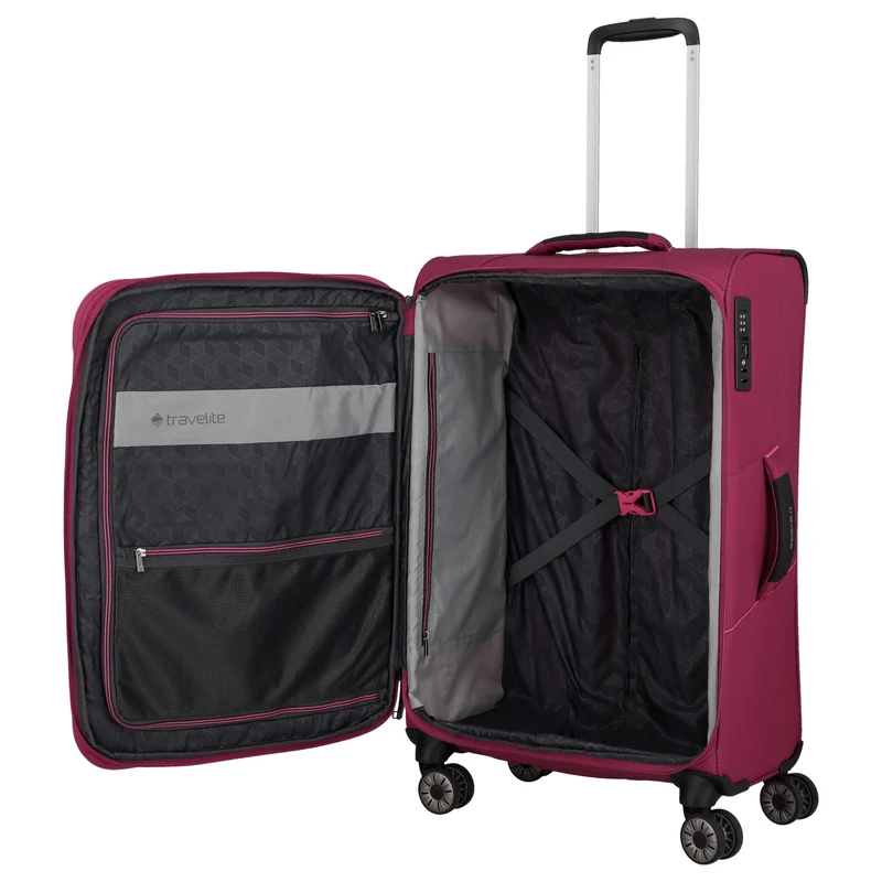 Travelite Skaii - Trolley de 4 ruedas M 67 cm expandible (abendrot)
