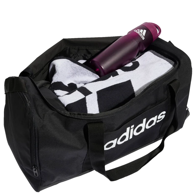 adidas Linear - Bolsa deportiva M 56 cm (black/black/white)