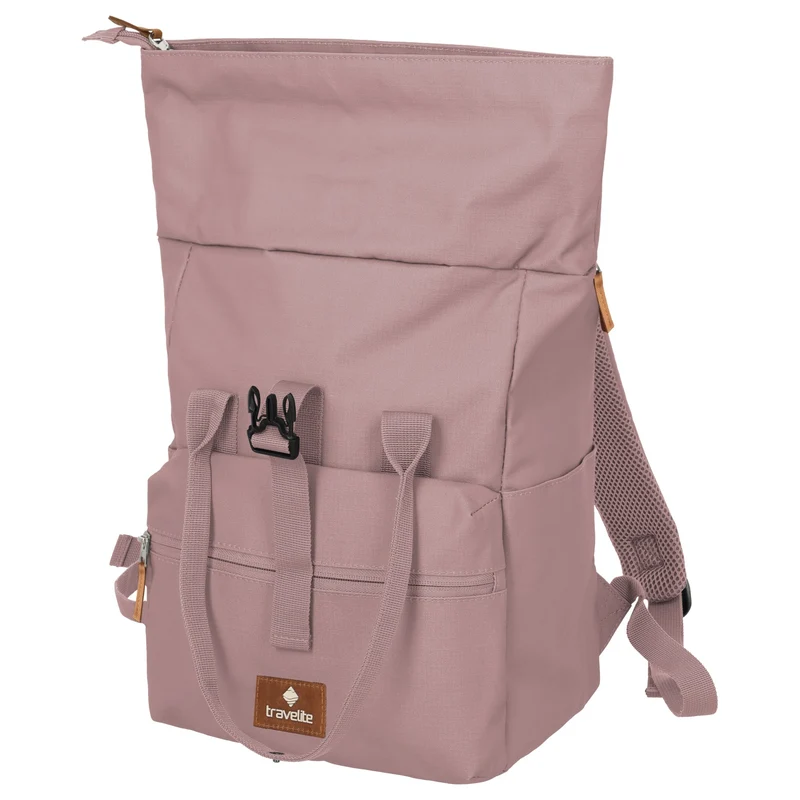 Travelite Basics Short Handle - Mochila enrollable 46 cm (smokey rose)