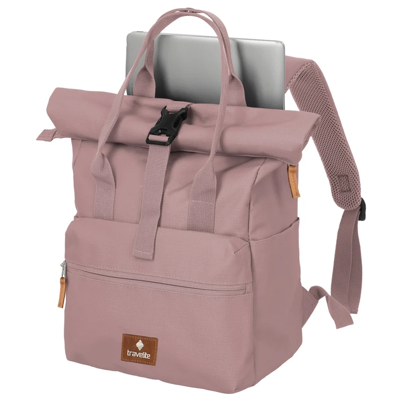 Travelite Basics Short Handle - Mochila enrollable 46 cm (smokey rose)