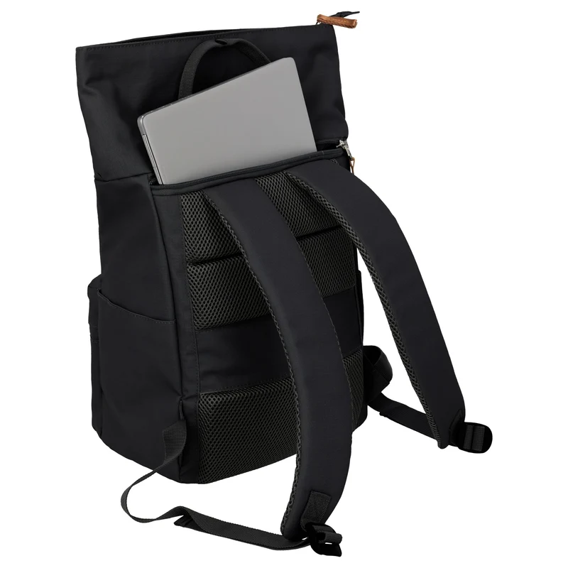 Travelite Basics Short Handle - Rolltop mochila 46 cm expandible (black)