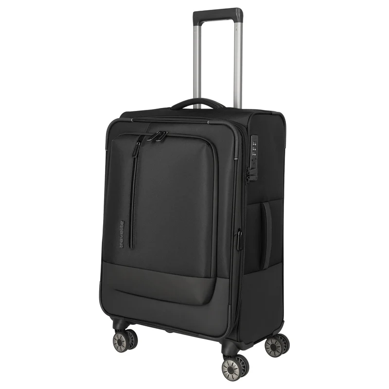 Travelite Crosslite - Trolley de 4 ruedas M 66 cm expandible (black)