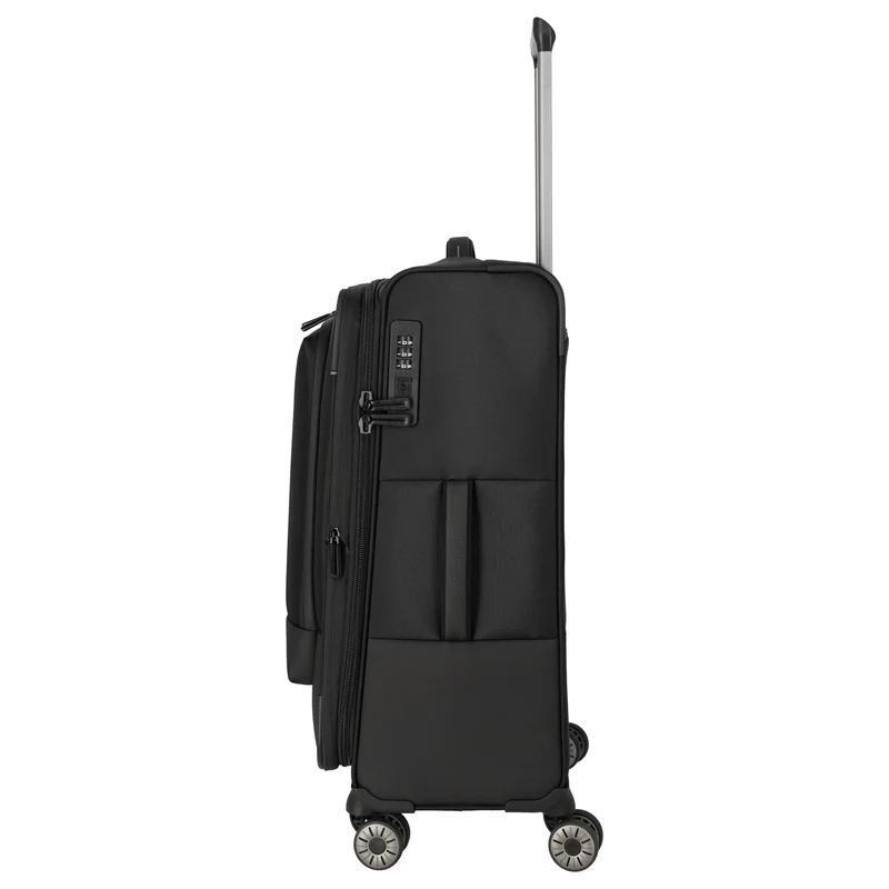 Travelite Crosslite - Trolley de 4 ruedas M 66 cm expandible (black)