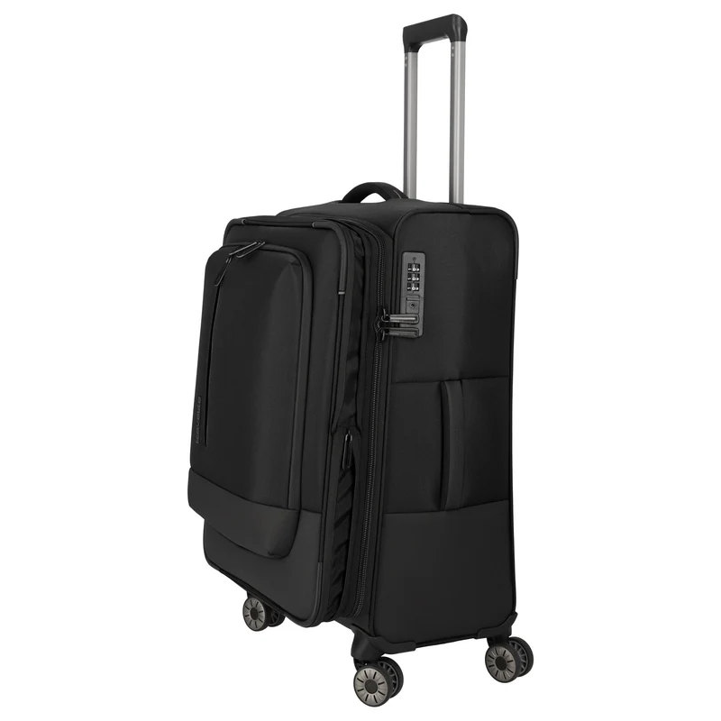 Travelite Crosslite - Trolley de 4 ruedas M 66 cm expandible (black)