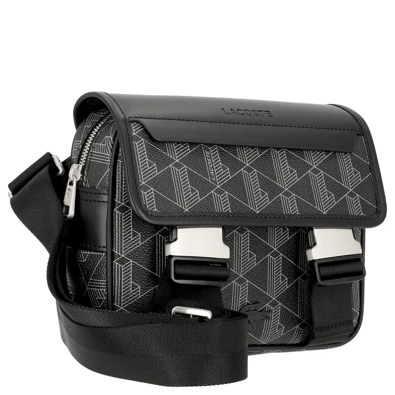 Lacoste The Blend - Bolso bandolera 21.5 cm (monogram noir gris)