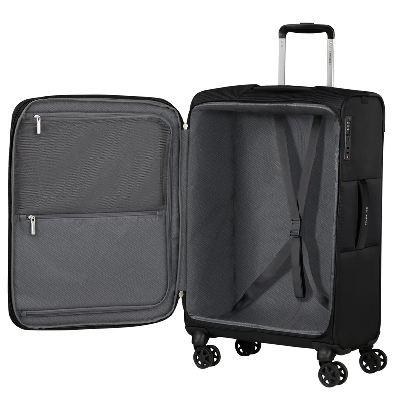 Samsonite Base Breeze - Trolley de 4 ruedas 67 cm expandible (black)