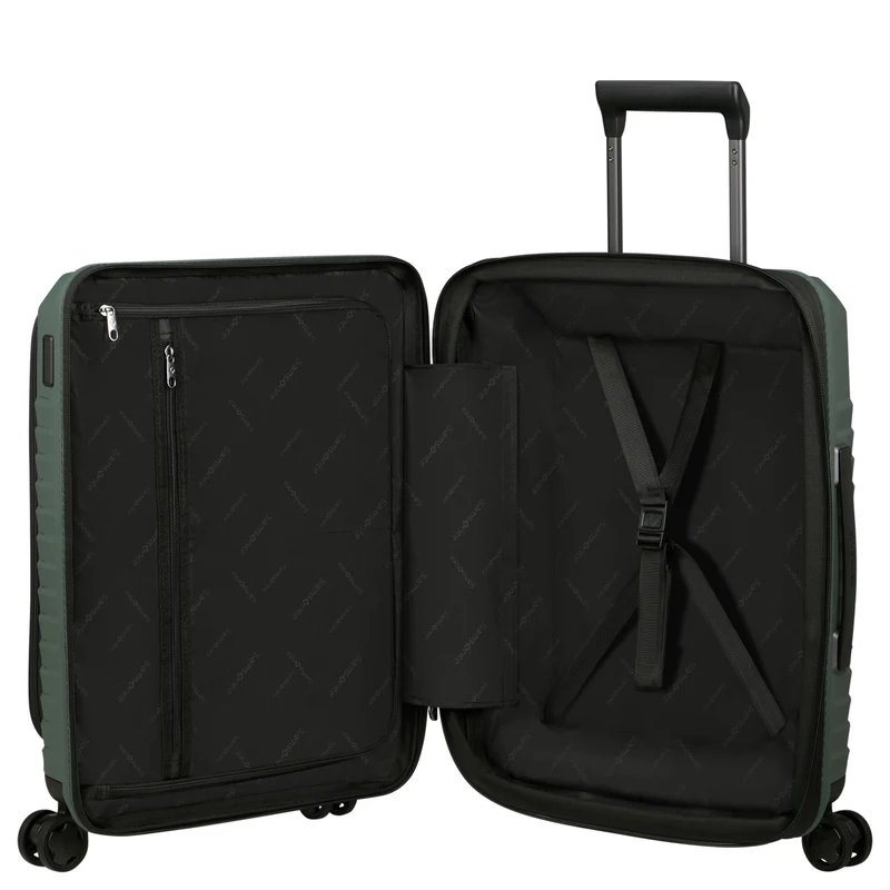 Samsonite Intuo Easy Access - Trolley de cabina con 4 ruedas con compartimento para portátil 15.6" 55 cm expandible (olive green)
