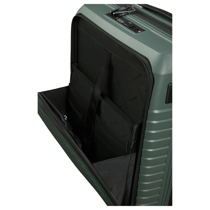 Samsonite Intuo Easy Access - Trolley de cabina con 4 ruedas con compartimento para portátil 15.6" 55 cm expandible (olive green)