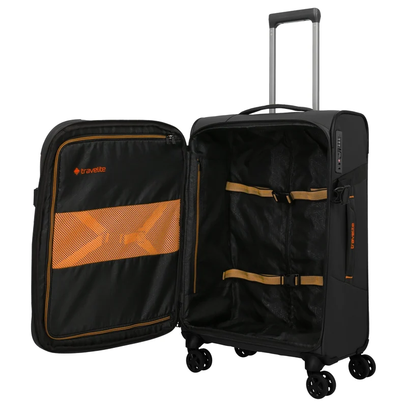 Travelite Briize - Trolley de 4 ruedas M 67 cm expandible (schwarz)