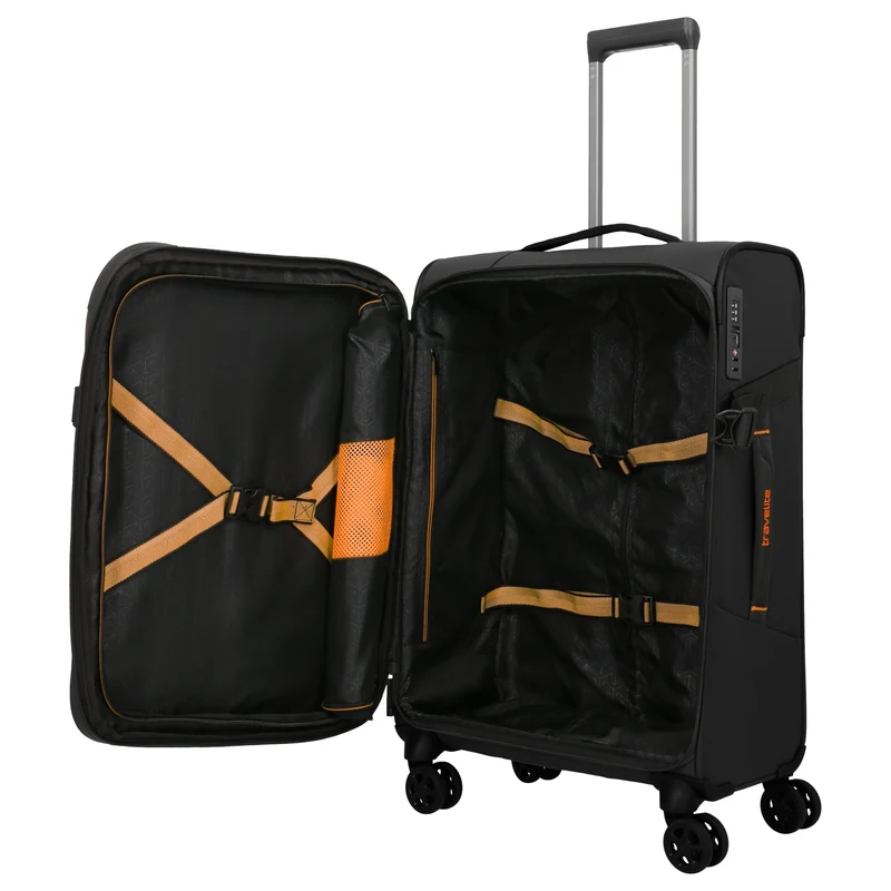 Travelite Briize - Trolley de 4 ruedas M 67 cm expandible (schwarz)