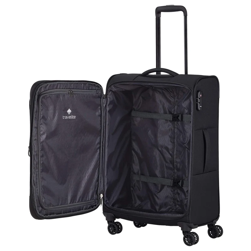 Travelite Chios - Trolley de 4 ruedas M 67 cm expandible (schwarz)