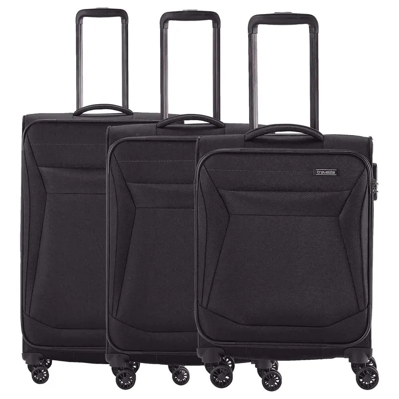 Travelite Chios - Set de trolley con 4 ruedas 3 piezas (schwarz)