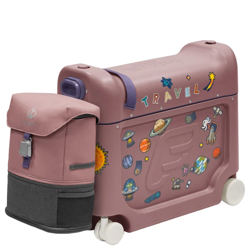 Stokke® JetKids™ Reiseset BedBox 46 cm Set 2 tlg. - Trolley de cabina con 4 ruedas (hazy lilac)