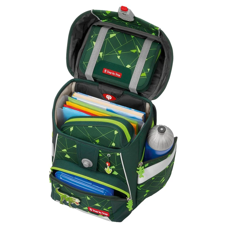 Step by Step Space Shine - Set de mochila escolar 5 piezas (Dino Night Tyro)