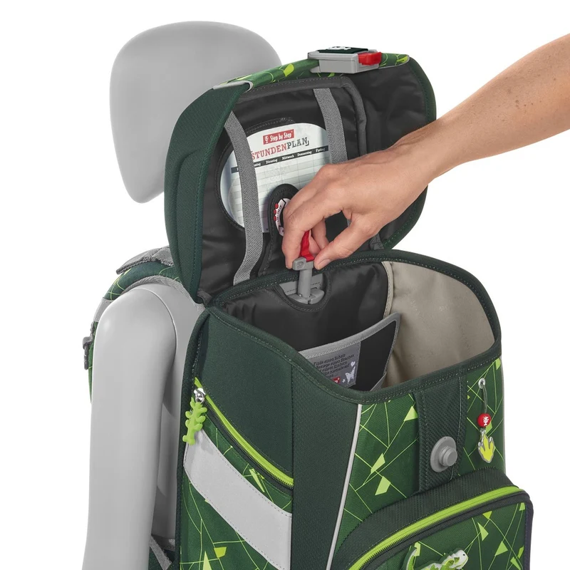 Step by Step Space Shine - Set de mochila escolar 5 piezas (Dino Night Tyro)