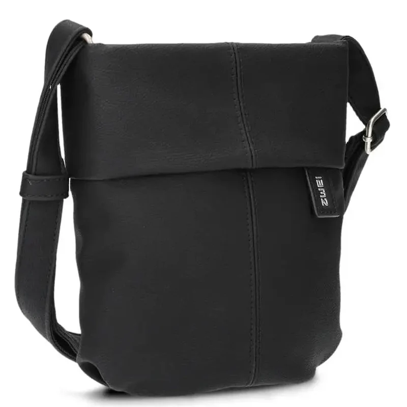 zwei Mademoiselle M45 - Bolso de hombro 22 cm (nubuk-black)