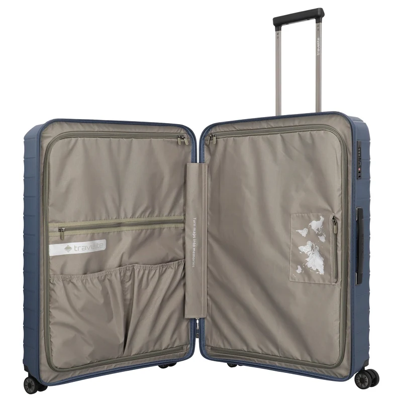 Travelite Mooby - Set de trolley con 4 ruedas L/M/S 3 piezas ampliable (marine)