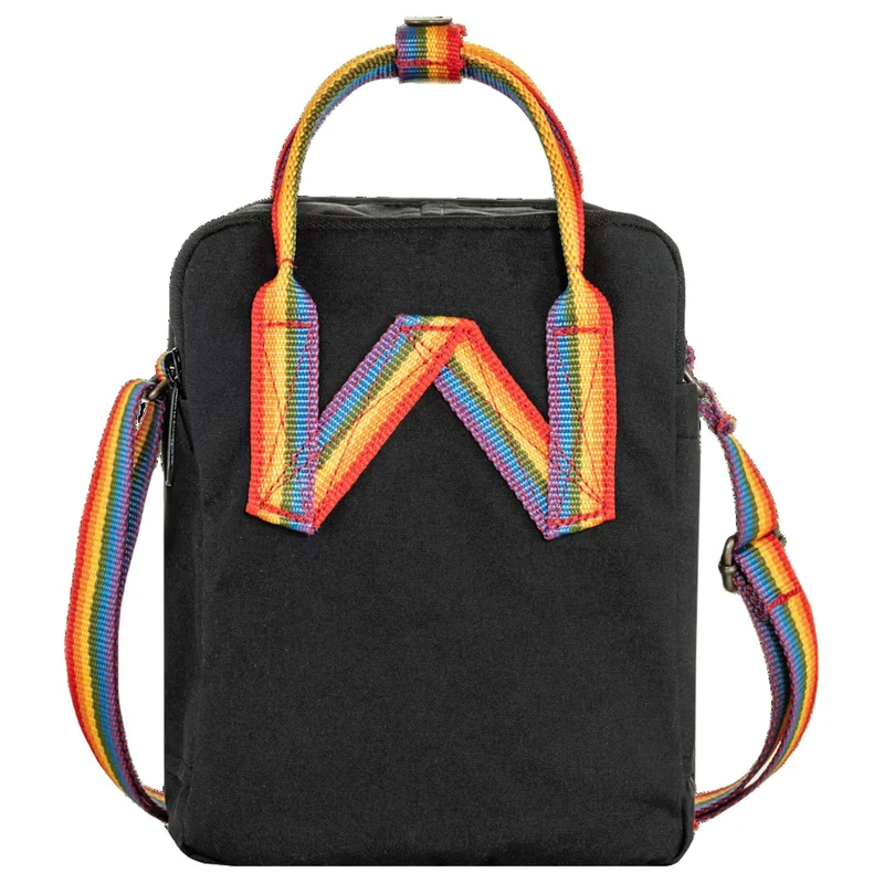 Fjällräven Kanken Rainbow Sling - Bolso bandolera 20 cm (black-rainbow pattern)
