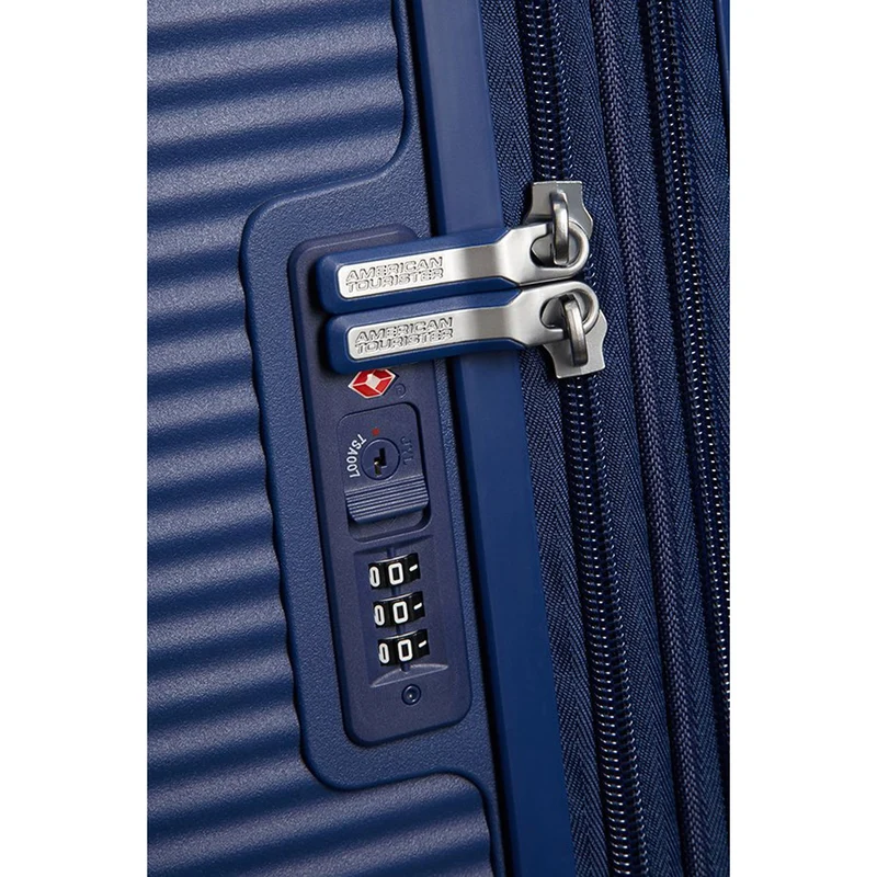 American Tourister Soundbox - Trolley de 4 ruedas 67 cm expandible (blau)