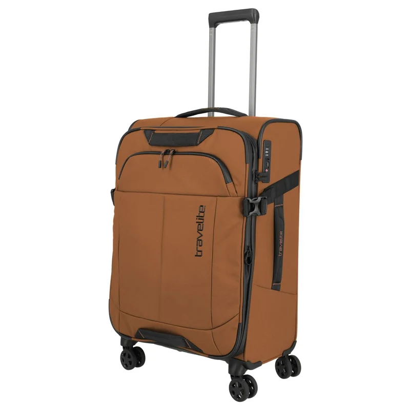 Travelite Briize - Trolley de 4 ruedas M 67 cm expandible (curry)
