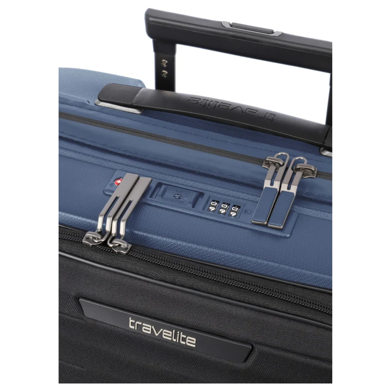 Travelite Mooby - Trolley de cabina con 4 ruedas y bolsillo delantero S 55 cm (marine)