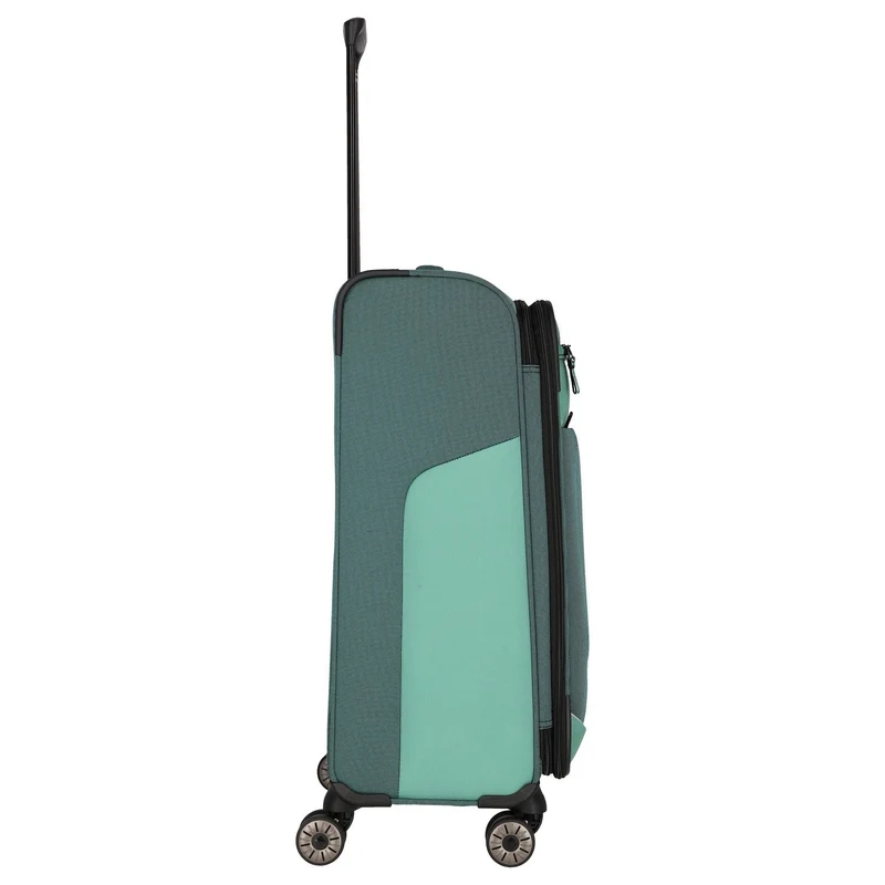 Travelite Viia - Trolley de 4 ruedas M 67 cm expandible (Eukalyptus)