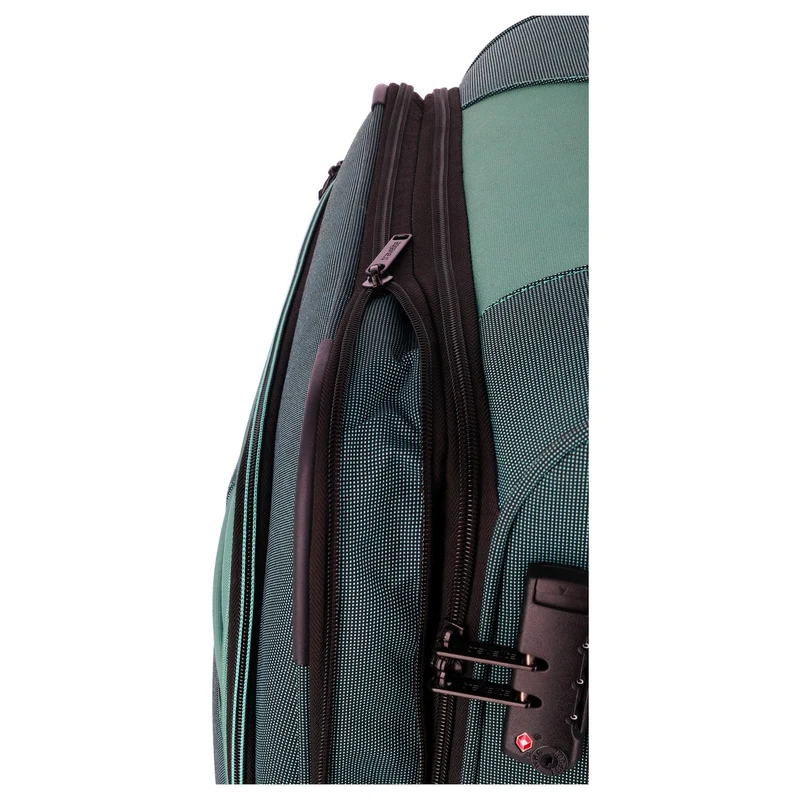 Travelite Viia - Trolley de 4 ruedas M 67 cm expandible (Eukalyptus)