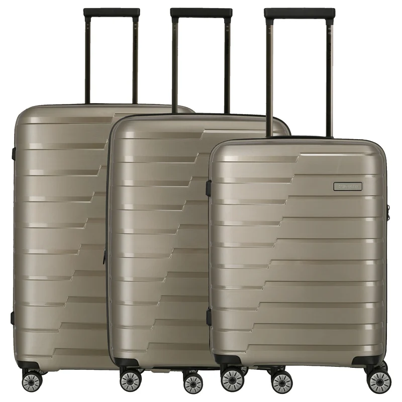 Travelite Air Base - Set de trolley de 4 ruedas 3 piezas expandible (champagner)